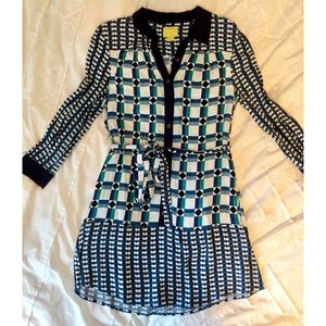 Anthropologie Maeve Abstract shirtdress